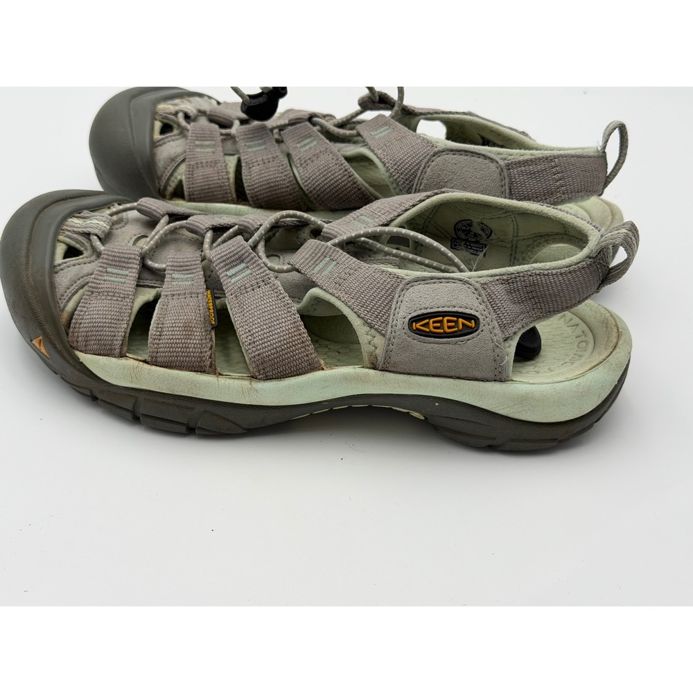 KEEN Newport H2 Sandals Womens 9.5 Gray Green Waterproof Hiking Water Shoes